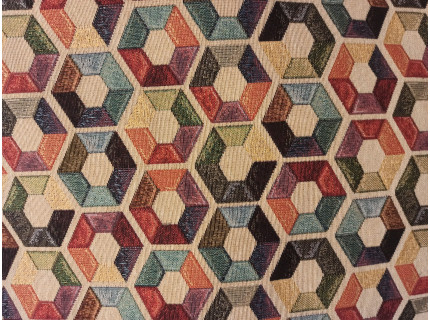 Hexagon nagy - jacquard lakástextil