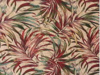 Piros-zöld pálma - jacquard lakástextil
