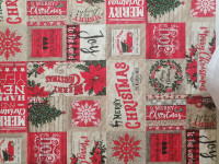 Joy- karácsonyi lakástextil, loneta dekorvászon