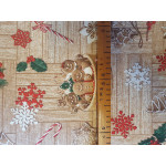 Mézike- mintás, karácsonyi lakástextil, loneta dekorvászon