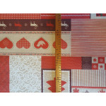 Norge - patchwork mintás, karácsonyi lakástextil, loneta dekorvászon
