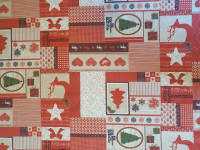 Norge - patchwork mintás, karácsonyi lakástextil, loneta dekorvászon