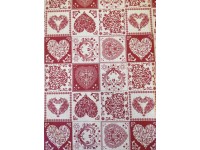 Amore Patchwork-Bordó lakástextil, loneta dekorvászon