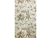 Bambuszlevél-barna mintás, lakástextil, loneta dekorvászon.