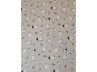 Bárányok - Drapp lakástextil, loneta dekorvászon