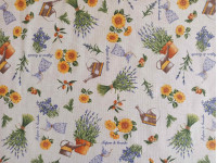 Lavanda-lakástextil, loneta dekorvászon