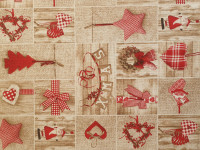 Xmas-Mintás, karácsonyi lakástextil, loneta dekorvászon