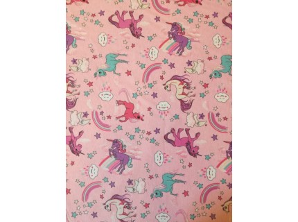 Unikornis - Pink lakástextil, loneta dekorvászon